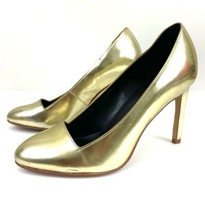 Kate Spade Saturday Gold Metallic Heels